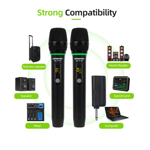 Sistema Microfonico Wireless Professionale RAYHAYES RG-H12S 2.4G con Doppio Microfono Portatile RGB per <span class=keywords><strong>Karaoke</strong></span> - Product Image 4