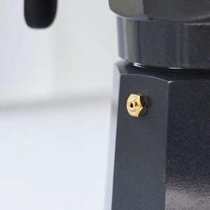 BSCI certificada fábrica personalizada amarillo brillante aspersión diseño Moka Pot Mocha Pot con tapa Metal Espresso - Product Image 4