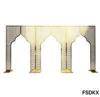 Support de toile de fond en acier inoxydable 3 pièces au design moderne pour événements de mariage et arche de toile de fond
