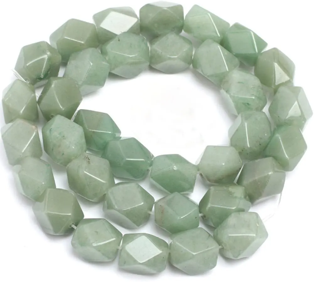 Perles pour la fabrication de bijoux, nouvelle tendance, Aventurine verte naturelle, pierre précieuse de guérison, ample