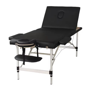 Nouvelle table de massage populaire en cuir et aluminium à 3 plis, réglable en hauteur, pour salon de beauté, spa facial, table de massage <span class=keywords><strong>Glory</strong></span> Hole - Product Image 1