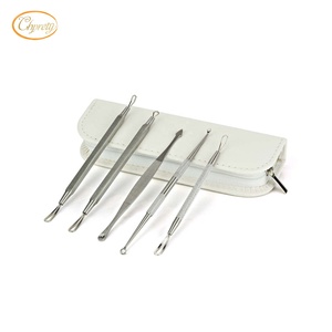 5 Cái Chăm Sóc Mặt Thép Không Gỉ Off Comedone Mụn Nhọt Blemish Extractor Remover Tool Kit Set Chăm Sóc Da Sữa Rửa Mặt - Product Image 2