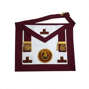 Tablier d'hôtesse en cuir artisanal brodé de dentelle à coudre avec aimant et badge doré, sans nickel, personnalisable, promotionnel - Product Image 1