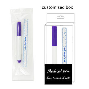 ק "מ קעקוע סמן עט מברשת שטוחה טיפ צבע דיו קוסמטי עור ניתוח פלסטיק ניתוח לוח העור - Product Image 6