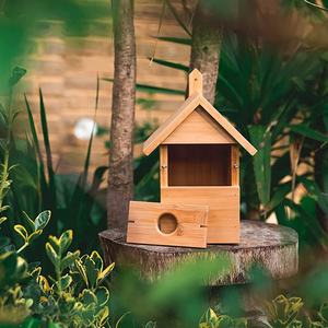 Massief Quadrate Bamboe Vogelhuisje & Nestkast 32Mm Gat Winddicht Huisdier Huis Voor Vogels - Product Image 6