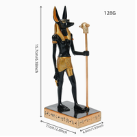 Statue en résine Anubis de style moderne égyptien, figurine Horus écologique, décoration de l'Égypte ancienne, cadeau souvenir pour la maison ou le bureau