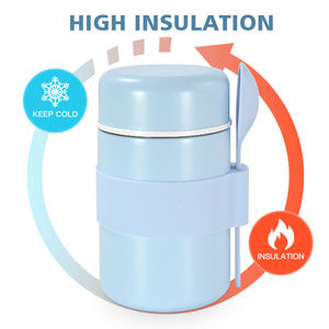 Boîte à lunch en acier inoxydable avec logo personnalisé, boîte à lunch, <span class=keywords><strong>thermos</strong></span> isolé sous vide, pot, <span class=keywords><strong>thermos</strong></span> <span class=keywords><strong>pour</strong></span> aliments chauds et froids avec cuillère - Product Image 6