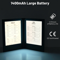 Porte-menu lumineux personnalisable avec logo, couvertures de menu éclairées par LED pour restaurant, bar, hôtel