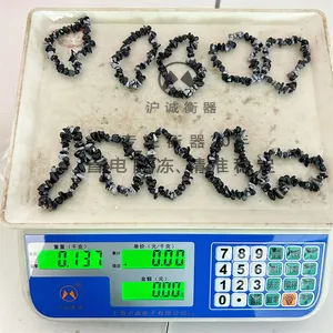 Wholesale Crystal Jewelry Romantic Round Bead Healing Natural Snowflake Obsidian Chips Bracelet For Presents Decoration