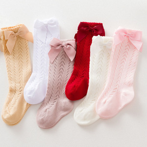 Belle filles infant toddler volants genou haute arc chaussettes pour bébé - Product Image 2