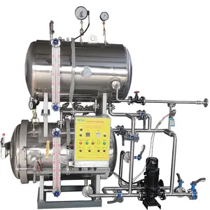 Stérilisateur automatique de nourriture industriel pour l'industrie de transformation des aliments, autoclave de pulvérisation d'eau à vapeur