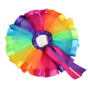 Multi colore Del Bambino della ragazza Arcobaleno TUTU Capretti Pannello Esterno Della Ragazza Della Principessa Danza Gonne di <span class=keywords><strong>Tulle</strong></span> - Product Image 5