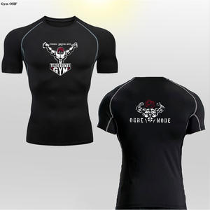 Camisetas de Compresión de Verano para Hombre, Ajuste Delgado, Transpirables, de Secado Rápido, de Manga Corta para Ejercicio y Entrenamiento Atlético - Product Image 1