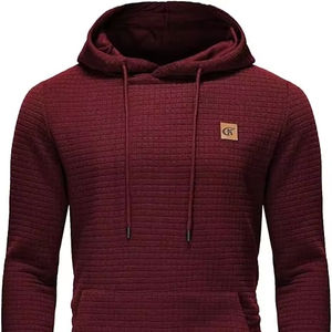 Sudadera con Capucha para Hombre, Personalizada con Logotipo, Impresión Puff, Tejido Sólido, Forro Frontal, Secado Rápido, Teñido en Prenda, 100% Poliéster, Invierno - Product Image 1