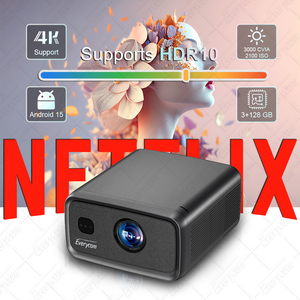 3000 cvia độ sáng 4K video chiếu Android <span class=keywords><strong>15</strong></span> chiếu Rạp hát tại nhà video projecteur 4k 300 ''Màn hình LED <span class=keywords><strong>LCD</strong></span> 4K máy chiếu - Product Image 1