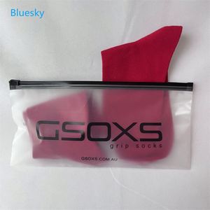 Customized Logo Screen Printed Frosted EVA <b>Clothing</b> <b>Packaging</b> Plastic Zipper <b>Bag</b> for Socks Fur Shoes - Product Image 2