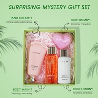 Coffrets Cadeaux de Bain SPA Marque Blanche pour Femme avec Lait Corporel, Crème pour les Mains, Gel Douche et Bombe de Bain