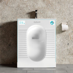 السيراميك المدمج في منصة نظام تدفق الجاذبية تصميم حديث سهلة التنظيف OUDU S القرفصاء المرحاض W.C - Product Image 4