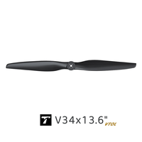 Paire d'hélices T-MOTOR V34x13.6 en fibre de carbone pour VTOL, pour multirotor à charge extrême, UAV, grands moteurs de croisière à aile fixe, 34 pouces