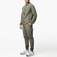 Ensemble de survêtement pour homme, veste coupe-vent légère en nylon à fermeture éclair intégrale, pantalon cargo jogger, séchage rapide, tenue technique personnalisée pour l'entraînement