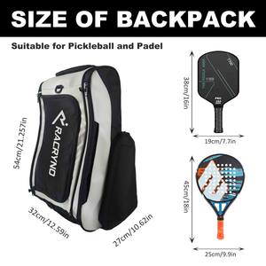 Sac à dos d'extérieur grande capacité, nouveau sac multifonctionnel en nylon pour raquettes de tennis et de <span class=keywords><strong>badminton</strong></span>, sac à raquettes détachable - Product Image 2