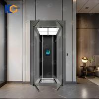 Ascenseur résidentiel personnalisable à traction pour 2 à 6 étages, petit ascenseur domestique pour personne, 400 kg, intérieur