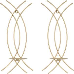 ชุดโคมไฟติดผนัง AimtoHome รุ่น Gold 2 ชิ้น ทำจากเหล็กหล่อ ที่วางเทียนแบบโมเดิร์น สำหรับตกแต่งห้องนั่งเล่น สไตล์ฟาร์มเฮาส์ ติดผนัง - Product Image 5