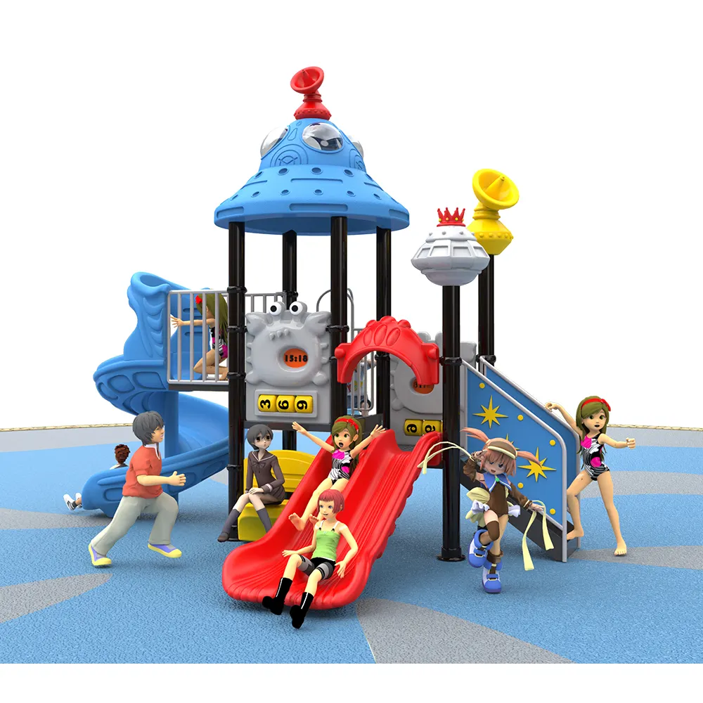 बच्चों के मनोरंजन पार्क खेल का मैदान उपकरण स्लाइड के लिए वाणिज्यिक आउटडोर प्लास्टिक खेल का मैदान
