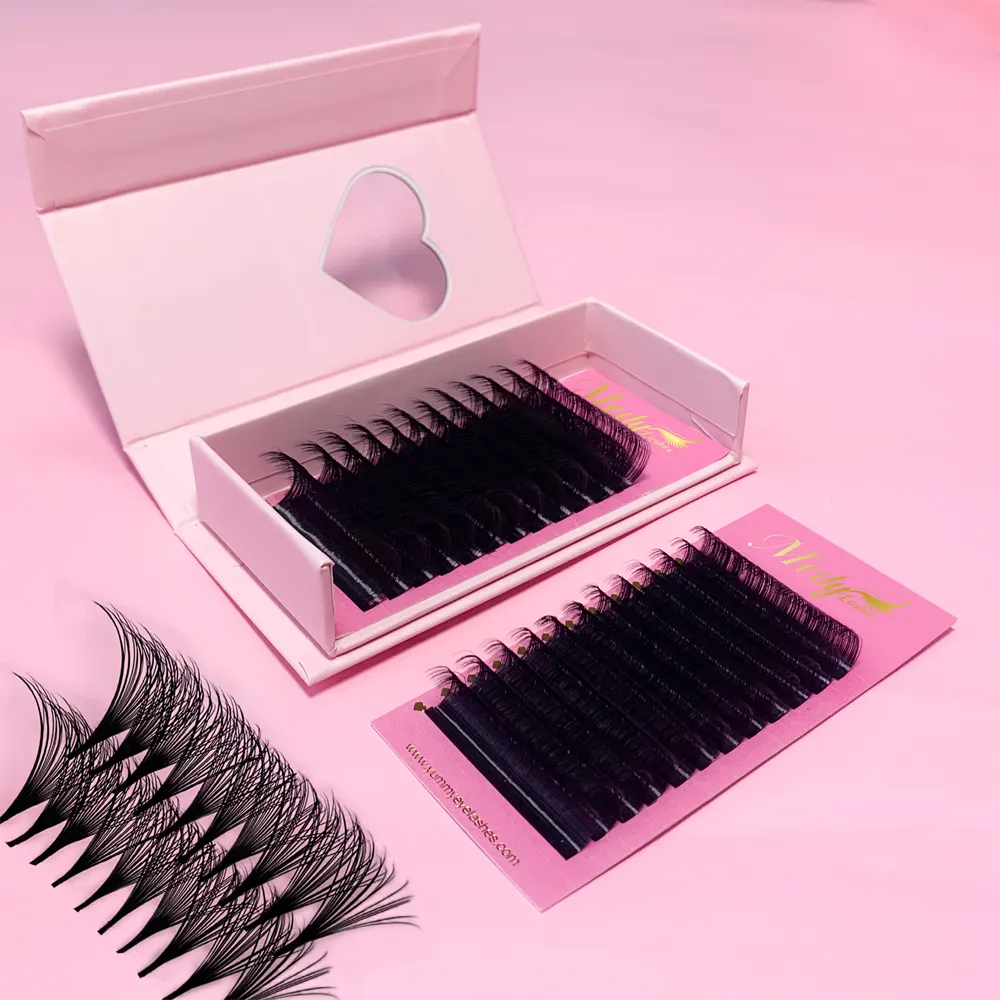 Medylashes Matte Đen khối lượng Nga chồn mở rộng lông mi cá nhân nhung Lash khay