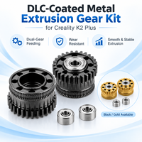 Kit d'engrenages d'extrudeur à double entraînement en métal avec revêtement DLC pour imprimante 3D Creality K2 Plus, rapport de réduction hélicoïdal 6.25:1, vente en gros