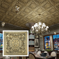 Panneau décoratif intérieur de carrelage de plafond à motifs de couleur cuivre PL83 pour les appartements d'hôpitaux ignifuges et étanches à l'humidité de bureau