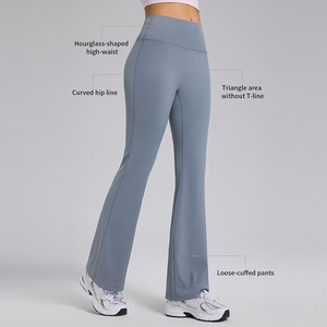 <span class=keywords><strong>Conjunto</strong></span> de 2 Piezas de Pantalones de Yoga Acampanados de Nailon y Elastano <span class=keywords><strong>para</strong></span> Mujer, Ropa Deportiva Transpirable <span class=keywords><strong>para</strong></span> Fitness, Pilates, Entrenamiento, Top Corto Ajustado <span class=keywords><strong>para</strong></span> Gimnasio - Product Image 3