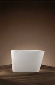 Ensemble WC intelligent mural en céramique avec accessoires, couvercle de toilette électrique, bidet et douchette WC - Product Image 5
