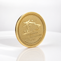Pièces de monnaie commémoratives personnalisées de qualité supérieure en alliage de zinc plaqué or brillant avec logo 3D personnalisé pour les récompenses d'événements