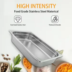1/1 1/2 1/3 1/4 1/6 1/9 2/3 Gn Pan Stainless Steel Gastronorm Containers Food Storage Hotel Gn Pan With Stainless Lid For Hotel