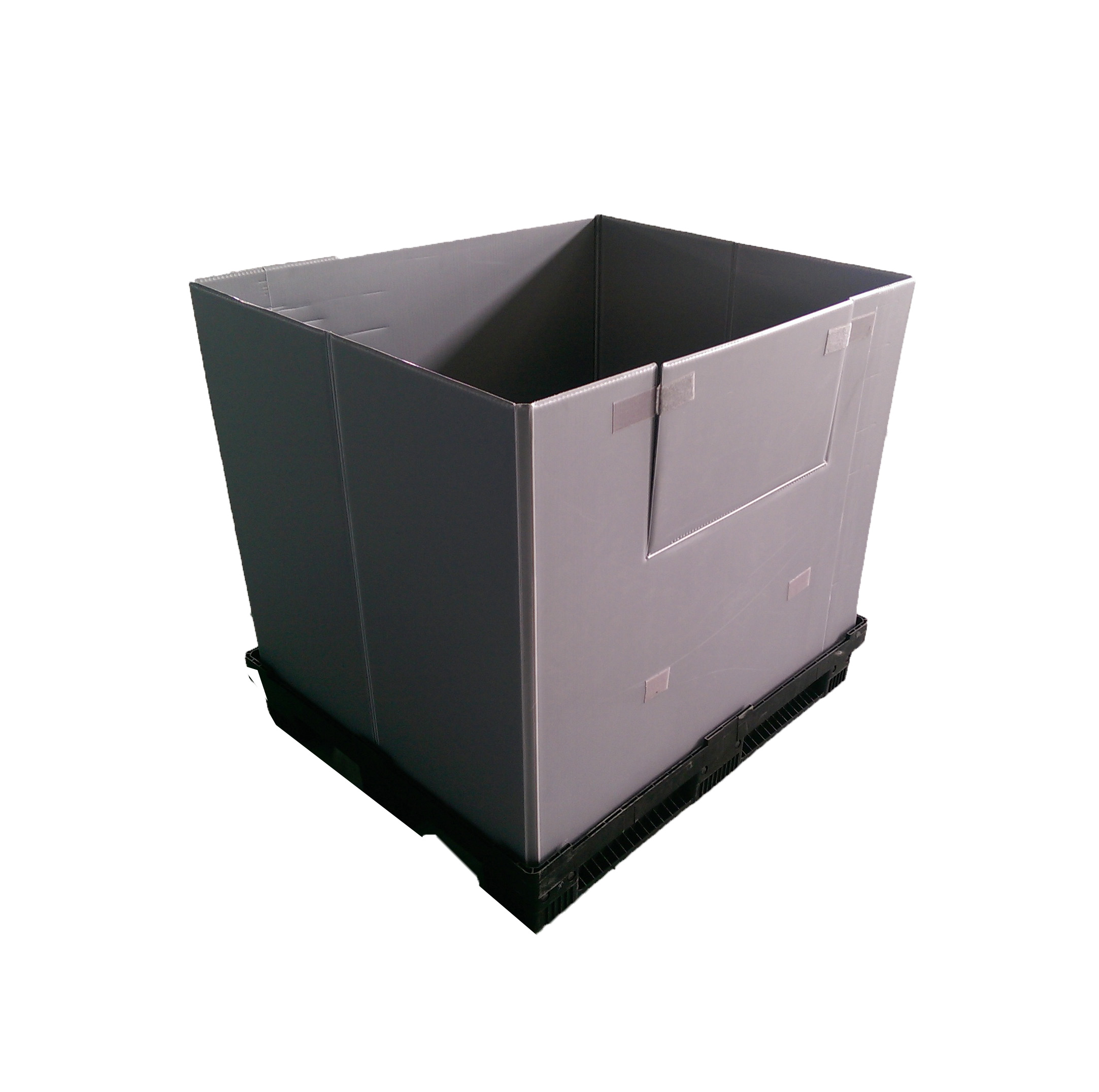 HUADING HDPE Automotive Battery Storage Box Collapsible and Stackable Logistic Pallet Pack with Lid