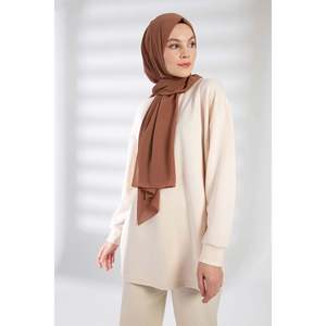 Almond Chiffon Shawl Traditional Muslim <b>Clothing</b> <b>Accessory</b> - Product Image 2