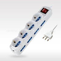 Multiprise  Multiprise italienne type 8 Presa 2P+T 10/16A Bipasso+4 Presa 10/16A Bipasso/Schuko