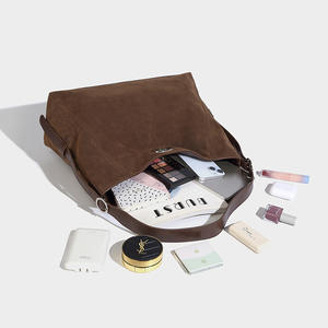 Sac à main de style rétro américain, polyvalent, décontracté, sac à bandoulière, sac fourre-tout, apparence haut de gamme, grande capacité, fermeture éclair, polyester - Product Image 2