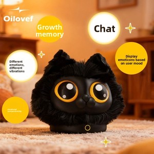 Nuovi Accessori: Gatto Nero Piccolo in Peluche, Giocattolo AI da Scrivania, Bambola Regalo, Robot Compagno Intelligente per Bambini 0-24 Mesi - Product Image 6
