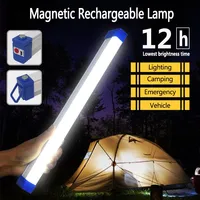 Tube lumineux LED rechargeable USB 5V, éclairage d'urgence, camping, magnétique, portable, marché nocturne, extérieur, véhicule, bande rigide