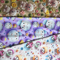 Tissu tricoté extensible 4 directions 100 % polyester à impression numérique 3D personnalisée, vente en gros, fabricant de vêtements OEM ODM