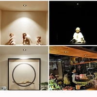 Mini luminaires LED argentés/noirs/blancs/dorés 1W 3W 20mm 85V-265V, affichage de bijoux, plafond encastré, armoire, Spot, DC12 24V