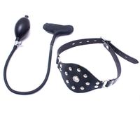 Bâillon buccal gonflable en latex avec ceinture réglable et verrouillable, jouet sexuel pour le plaisir oral, pour couples SM