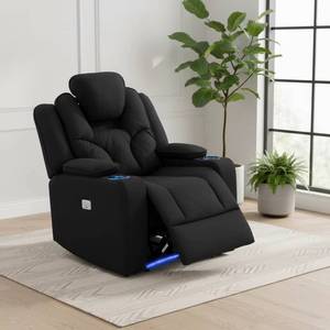 Sofá Seccional Reclinable Eléctrico de Cuero/Tela de Alta Gama, Modelo Frank |   Muebles para Sala de Estar y Cine en Casa - Product Image 3