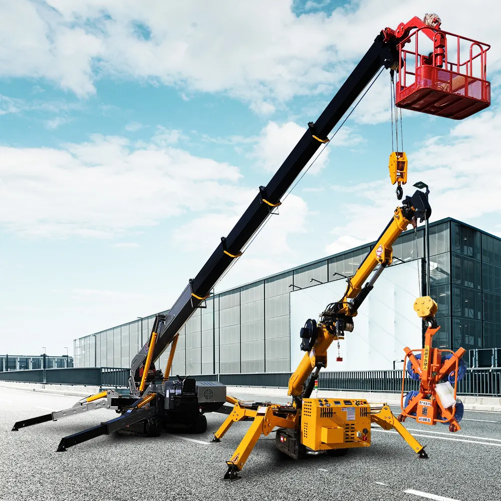 Grue électrique de type araignée USINE 10 tonnes 12 tonnes 8t 15 tonnes 20 mètres robot de levage grue araignée en verre avec flèche à long bras