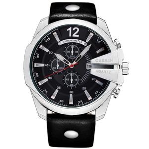 Personalized Customization Logo 8176 <b>Men's</b> Luxury Fashion Sport Business <b>Watch</b> Leather Alloy Case Glass Dial Quartz <b>Watch</b> - Product Image 5