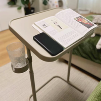Table élévatrice d'ordinateur de bureau Simple de chevet bjflamingo Table PC pliante confortable avec porte-gobelet
