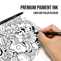 Marqueur de dessin noir professionnel, plusieurs tailles, ensemble de stylos à encre pigmentée Micron, stylos fins à encre pigmentée imperméable pour la conception artistique