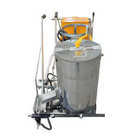 Machine professionnelle de marquage routier thermoplastique à moteur essence compact 5,5 CV, faible coût d'entretien